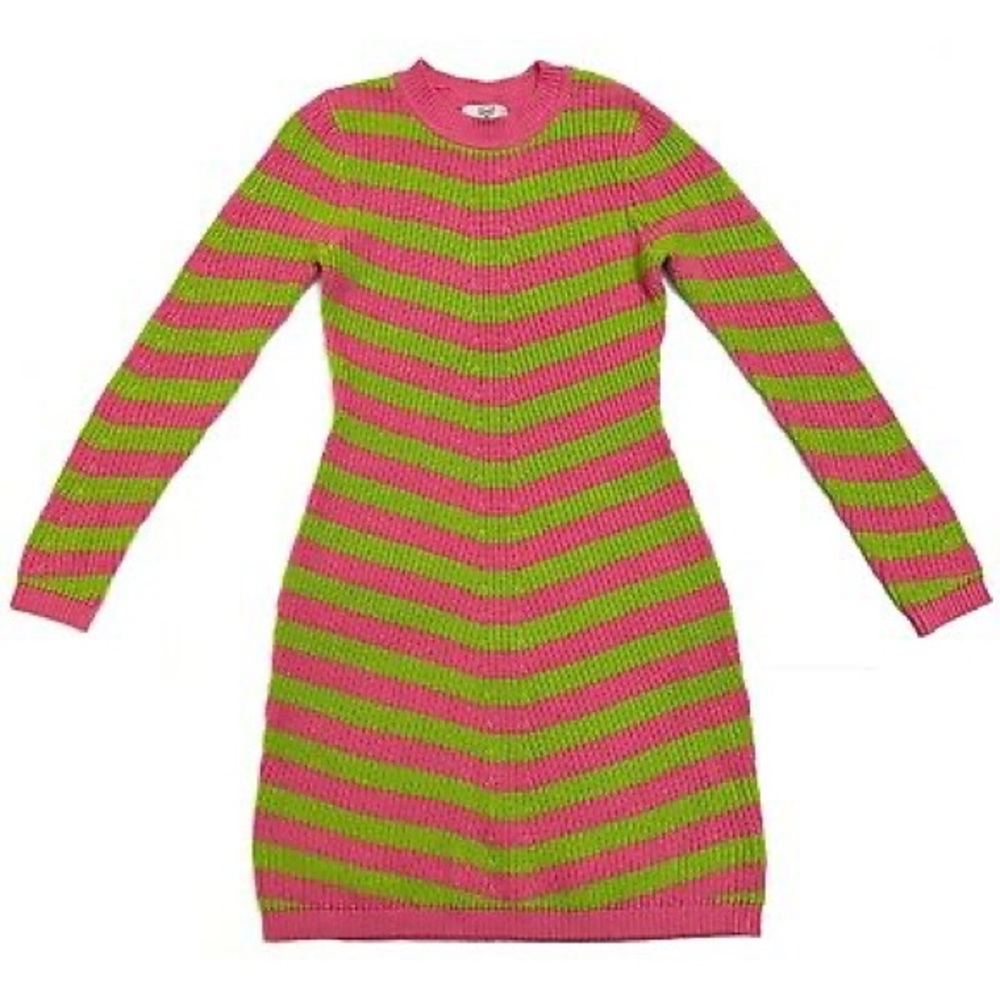 Victor Glemaud target pink lime green striped sweater dress - Picture 3 of 8